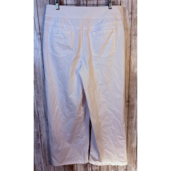J McLaughlin White High Waist Wide Leg Crop Pants - Size 12 - Picture 4 of 7